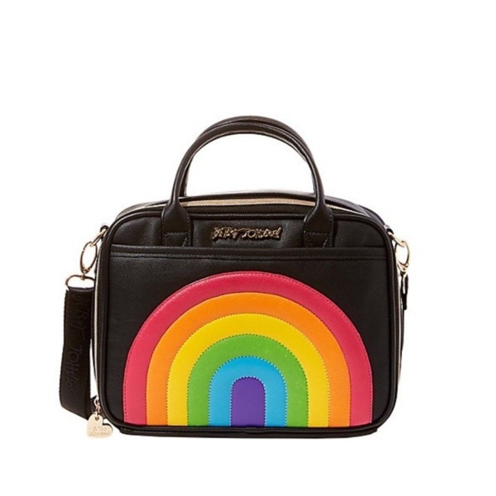 Betsey Johnson Rainbow Luv Betsey Bag Purse Carry All no Strap